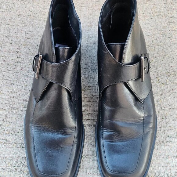 Etienne Aigner Women Boot Shoes Black All Leather Upper STEED High Top Size 7.5M - Picture 6 of 12